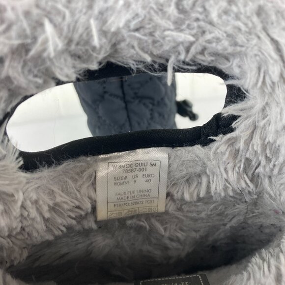 Bogs Womens sz 10 Quilted Puffer Mid Black Faux Fur Insulated Waterproof Boots - Picture 6 of 8